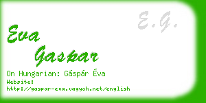 eva gaspar business card