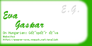 eva gaspar business card